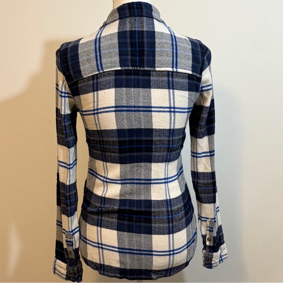 American Eagle “Ahh-Mazingly Soft” Blue Flannel Shirt — Size Small - Picture 4 of 9